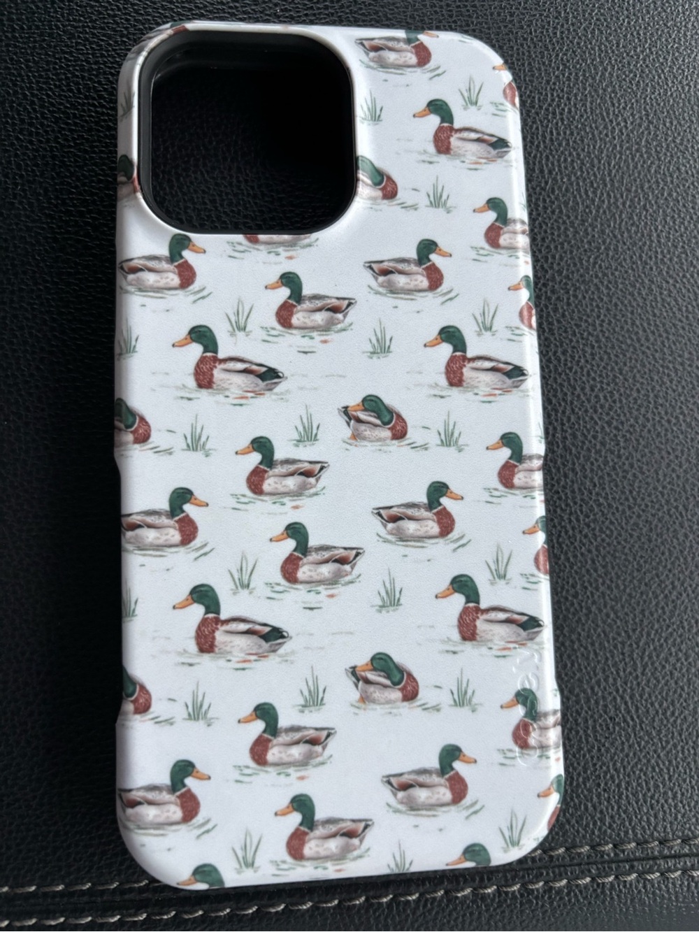 Casetify White Phone Case with Green & Brown Mallard Duck Pattern